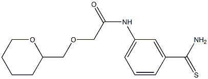 N-(3-carbamothioylphenyl)-2-(oxan-2-ylmethoxy)acetamide Struktur