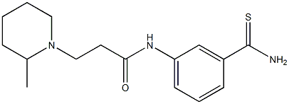 N-(3-carbamothioylphenyl)-3-(2-methylpiperidin-1-yl)propanamide Struktur