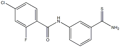 N-(3-carbamothioylphenyl)-4-chloro-2-fluorobenzamide Struktur