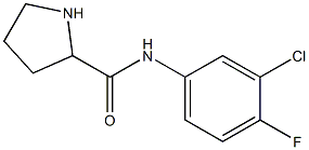 N-(3-chloro-4-fluorophenyl)pyrrolidine-2-carboxamide Struktur