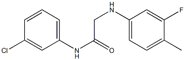 N-(3-chlorophenyl)-2-[(3-fluoro-4-methylphenyl)amino]acetamide Struktur