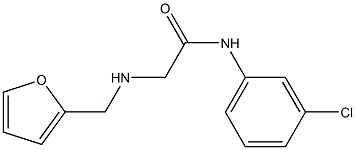 N-(3-chlorophenyl)-2-[(furan-2-ylmethyl)amino]acetamide Struktur