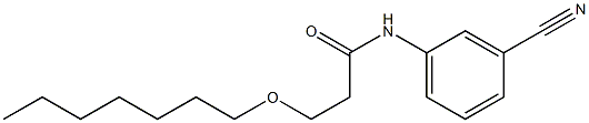 N-(3-cyanophenyl)-3-(heptyloxy)propanamide Struktur