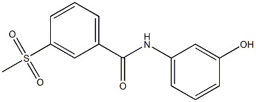 N-(3-hydroxyphenyl)-3-methanesulfonylbenzamide Struktur