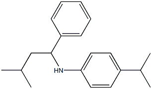 N-(3-methyl-1-phenylbutyl)-4-(propan-2-yl)aniline Struktur