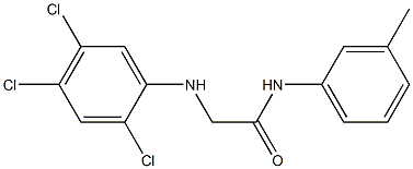 N-(3-methylphenyl)-2-[(2,4,5-trichlorophenyl)amino]acetamide Struktur