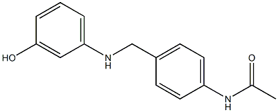 N-(4-{[(3-hydroxyphenyl)amino]methyl}phenyl)acetamide Struktur