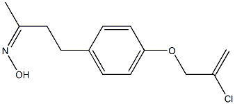 N-(4-{4-[(2-chloroprop-2-en-1-yl)oxy]phenyl}butan-2-ylidene)hydroxylamine Struktur