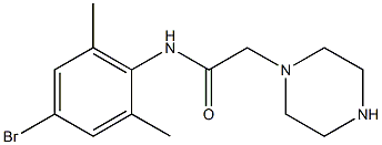 N-(4-bromo-2,6-dimethylphenyl)-2-(piperazin-1-yl)acetamide Struktur