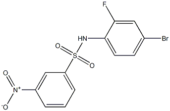 N-(4-bromo-2-fluorophenyl)-3-nitrobenzene-1-sulfonamide Struktur