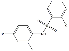 N-(4-bromo-2-methylphenyl)-2-chlorobenzene-1-sulfonamide Struktur