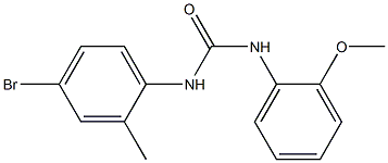 N-(4-bromo-2-methylphenyl)-N'-(2-methoxyphenyl)urea Struktur