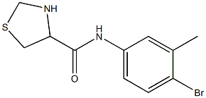 N-(4-bromo-3-methylphenyl)-1,3-thiazolidine-4-carboxamide Struktur