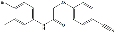 N-(4-bromo-3-methylphenyl)-2-(4-cyanophenoxy)acetamide Struktur