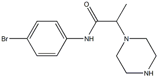 N-(4-bromophenyl)-2-(piperazin-1-yl)propanamide Struktur