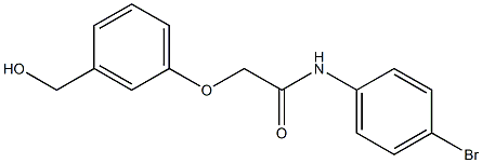 N-(4-bromophenyl)-2-[3-(hydroxymethyl)phenoxy]acetamide Struktur