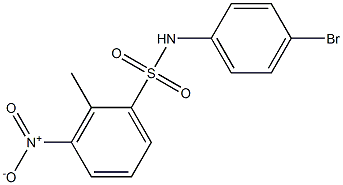 N-(4-bromophenyl)-2-methyl-3-nitrobenzene-1-sulfonamide Struktur