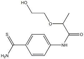 N-(4-carbamothioylphenyl)-2-(2-hydroxyethoxy)propanamide Struktur