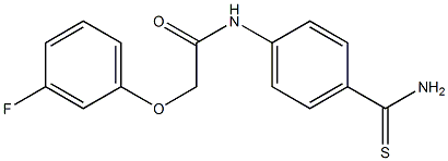 N-(4-carbamothioylphenyl)-2-(3-fluorophenoxy)acetamide Struktur