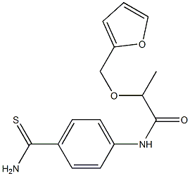 N-(4-carbamothioylphenyl)-2-(furan-2-ylmethoxy)propanamide Struktur