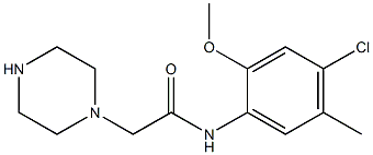 N-(4-chloro-2-methoxy-5-methylphenyl)-2-(piperazin-1-yl)acetamide Struktur