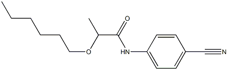 N-(4-cyanophenyl)-2-(hexyloxy)propanamide Struktur