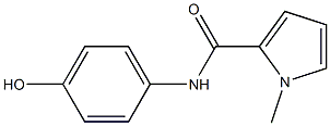 N-(4-hydroxyphenyl)-1-methyl-1H-pyrrole-2-carboxamide Struktur