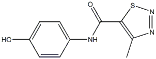 N-(4-hydroxyphenyl)-4-methyl-1,2,3-thiadiazole-5-carboxamide Struktur