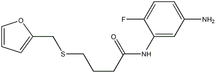 N-(5-amino-2-fluorophenyl)-4-[(furan-2-ylmethyl)sulfanyl]butanamide Struktur