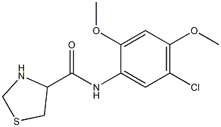 N-(5-chloro-2,4-dimethoxyphenyl)-1,3-thiazolidine-4-carboxamide Struktur