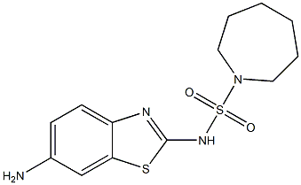 N-(6-amino-1,3-benzothiazol-2-yl)azepane-1-sulfonamide Struktur