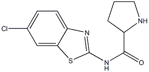 N-(6-chloro-1,3-benzothiazol-2-yl)pyrrolidine-2-carboxamide Struktur