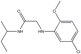 N-(butan-2-yl)-2-[(5-chloro-2-methoxyphenyl)amino]acetamide Struktur