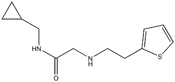 N-(cyclopropylmethyl)-2-{[2-(thiophen-2-yl)ethyl]amino}acetamide Struktur