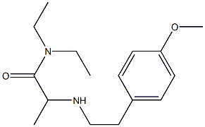 N,N-diethyl-2-{[2-(4-methoxyphenyl)ethyl]amino}propanamide Struktur