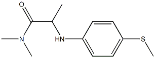 N,N-dimethyl-2-{[4-(methylsulfanyl)phenyl]amino}propanamide Struktur