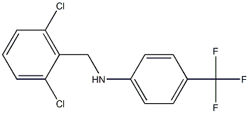 N-[(2,6-dichlorophenyl)methyl]-4-(trifluoromethyl)aniline Struktur