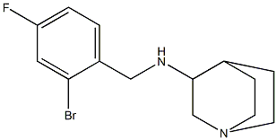 N-[(2-bromo-4-fluorophenyl)methyl]-1-azabicyclo[2.2.2]octan-3-amine Struktur