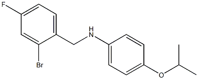 N-[(2-bromo-4-fluorophenyl)methyl]-4-(propan-2-yloxy)aniline Struktur