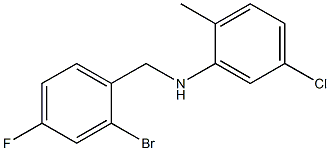 N-[(2-bromo-4-fluorophenyl)methyl]-5-chloro-2-methylaniline Struktur