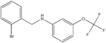 N-[(2-bromophenyl)methyl]-3-(trifluoromethoxy)aniline Struktur