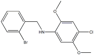 N-[(2-bromophenyl)methyl]-4-chloro-2,5-dimethoxyaniline Struktur