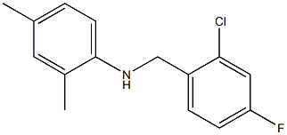 N-[(2-chloro-4-fluorophenyl)methyl]-2,4-dimethylaniline Struktur