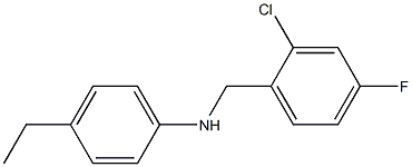 N-[(2-chloro-4-fluorophenyl)methyl]-4-ethylaniline Struktur