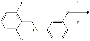 N-[(2-chloro-6-fluorophenyl)methyl]-3-(trifluoromethoxy)aniline Struktur