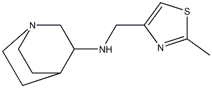 N-[(2-methyl-1,3-thiazol-4-yl)methyl]-1-azabicyclo[2.2.2]octan-3-amine Struktur