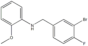 N-[(3-bromo-4-fluorophenyl)methyl]-2-methoxyaniline Struktur