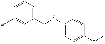 N-[(3-bromophenyl)methyl]-4-methoxyaniline Struktur