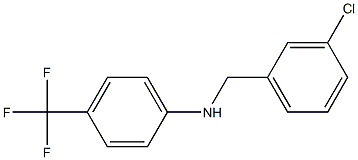 N-[(3-chlorophenyl)methyl]-4-(trifluoromethyl)aniline Struktur