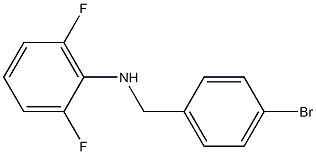 N-[(4-bromophenyl)methyl]-2,6-difluoroaniline Struktur